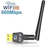 Thinkmart 600Mbps Wireless USB WiFi Adapter for Desktop Laptop PC, 2.4G/5G Dual Band Wireless Network Adapter for Win XP/7/8/10/Mac OS 10.4-10.12