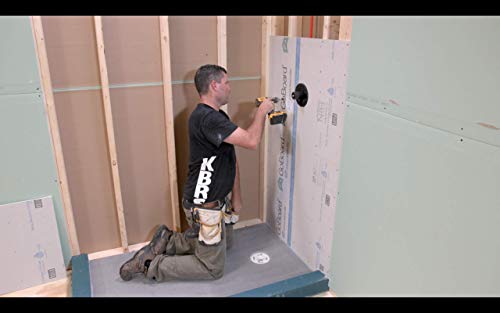 Backer Board Shower Wall Kit - Shower Surround Walls - 100% Waterproof GoBoard Install Kit (8 Sheets Covers 120SF, 6 Tubes Marine Grade ShowerSeal Polyurethane Sealant, 2.5lb. Screws)