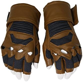 Half-finger Gloves Brown Stylish Mens Cosplay Costume Accessories Props Pluscraft