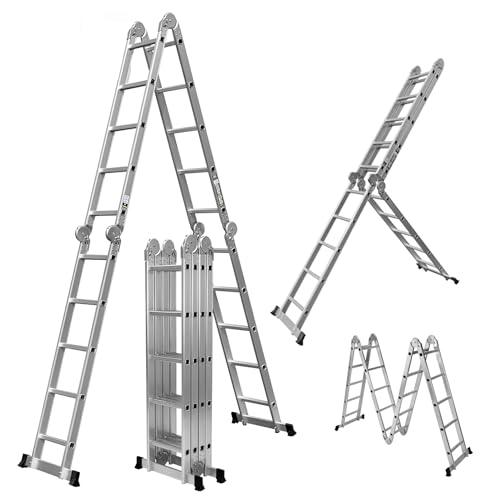 𝐂𝐑𝐀𝐅𝐓𝐅𝐔𝐋𝐋 Aluminium Mehrzweckleiter CF-104A | 𝟑 𝐉𝐀𝐇𝐑𝐄 𝐆𝐀𝐑𝐀𝐍𝐓𝐈𝐄 - 6in1 Multifunktionsleiter - 20 Sprossen - 576 cm Leiter - Gelenkleiter - Leitergerüst