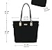 Itscosy® OL Luxury Fashion Tote Top Handle Cross Body Shoulder Satchel Purse Handbag for Women 6 Piece Set Bags (Model 4-Black)