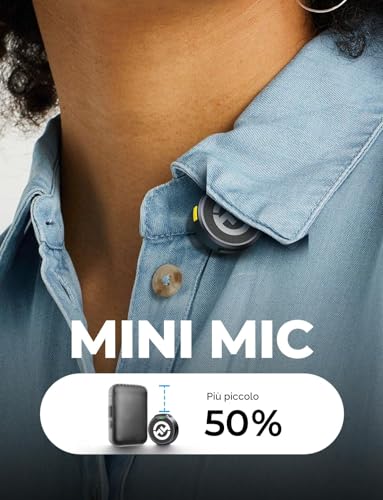 Hollyland Lark M2 Combo (2TX+3RX) Microfono Lavalier Wireless per Fotocamera, iPhone, Android, PC, 300m, 48kHz/24 bit, Hi-Fi Audio, ENC Anti-rumore, 40H, Microfono Lavalier per Livestream Vlog - Nero