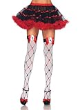 Leg Avenue Women's Woven Diamond Card Suit Thighs Highs