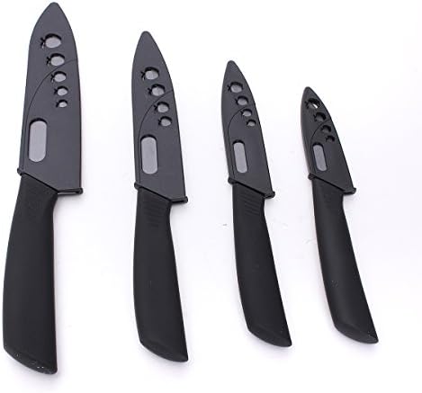 Black Blade Ceramic Knife Set Chef's Kitchen Knives 4 Size