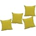 Deconovo Gold Yellow Soft Corduroy Hand Made Pillow Case Cushion Cover With Invisible Zipper, 18x18-inch, Set Of 4