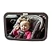 Baby Rear View Mirror for Rear Facing Infant Car Seat – Headrest Mount Shatterproof Non Slip Baby Mirror for Car for Backseat View – Child Safety Baby Essentials for Registry – Bonus Cleaning Cloth