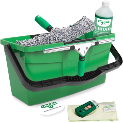 UNGER ErgoTec Profi Fensterreiniger 6in1 Complete Kit Fensterputzer Set