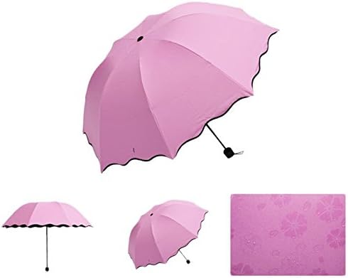 Super Deal New Delicate Multi-function Umbrella Lady Princess Magic Flowers Dome Parasol Sun/Rain Folding Umbrella For Women (White)