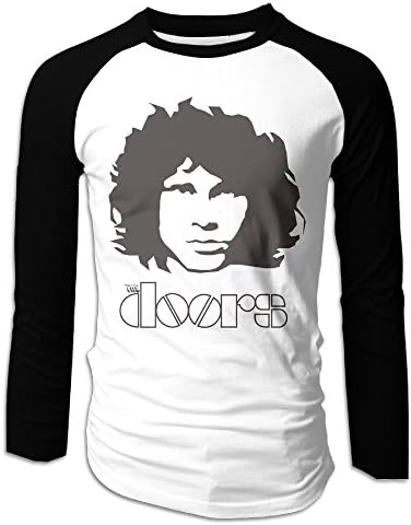 Creamfly Mens The Doors Long Sleeve Raglan Baseball Tshirt S