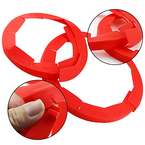 Owevvin 4 Pack Red Silicone Pie Protectors - Food Grade Silicone Pie Crust Shield Adjustable Crust Protector BPA-free FDA Food Safe Pie Ring Fit 8 Inch to 11.4 Inch Diameter Pies - Thumbnail 2