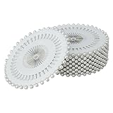 480 Pcs White Decorative 3mm Manmade Pearl Straight Head Pins