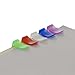 Officemate Slide On Plastic Clips, Assorted Translucent Colors, Tub of 60 (31010)