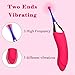 Clitoral Vibrator Double-Head Vibrating Waterproof G Spot Stimulator High Frequency Masturbation Dildo Vibrator Female Quickly Orgasm, Treediride Silicone Clitoris Vagina Massager Sex Toys (Rose Red)
