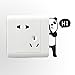 bouti1583 2 Pcs Switch Sticker, Cute Cartoon Panda Wallpaper, Creative Personality Wall Stickers for Kids Living Room Office Decoration