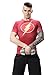 Red Plume Men's Compression T-Shirt,Sports Jogging Fitness Red Flash Man Shirt