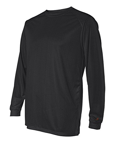 Badger 4104 - B-Dry Core Long Sleeve T-Shirt Black