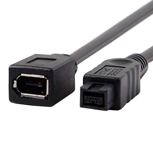 IEEE 1394 6Pin Female to 1394b 9Pin Male Firewire 400 to 800 Cable 20cm - Thumbnail 4