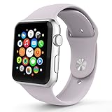 Replacement Silicone Band with Case for Apple Watch Series 3 Series 2 Series 1 All 38mm (38mm, Lavender)