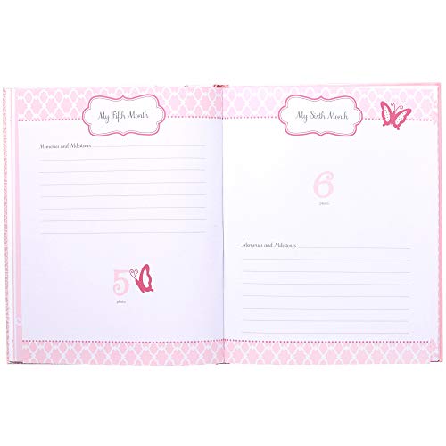 C.R. Gibson Pink and White 'Sweet Baby Girl' Bound First Five Years Baby Book, 64pgs, 10'' W x