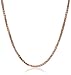 14k Rose Gold 1.1mm Diamond-Cut Wheat Chain Necklace, 20