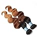 Jolia Hair 8A Brazilian Virgin Hair Weave Body Wave Ombre Blonde Human Hair Bundles 3 Tone #1B/4/27 Brazilian Hair Extensions No Shedding (22 24 33)