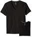 Calvin Klein Men's 2-Pack Modern Cotton Stretch V-Neck T-Shirt, Black, Medium