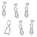 Beadalon Silver Plated 5mm Pinch Slider Bail for Gemstone & Crystal Pendants (6)
