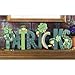 Happy St. Patrick's Wooden Screen Sign - hinged, Wood and Hand Painted - Shamrocks, Leprechauns, and Rainbows - St. Patrick's Day Tabletop Home Decor