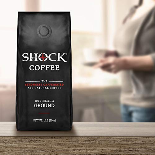Shock Coffee Ground, The Strongest Caffeinated AllNatural Coffee. Up