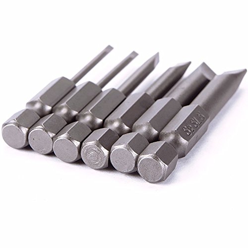 image for Rocaris 6pcs 2 in 2.0-6.0mm Flat Head Slotted Tip Magnetic Slotted Scr