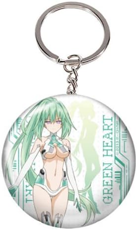 Hyperdimension Neptunia THE ANIMATION can batch Keychain design 04 Green Heart