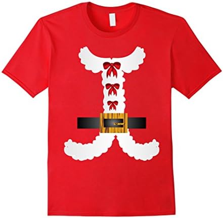 Men's Cute Cartoon Christmas Mrs Claus T Shirt Large Red