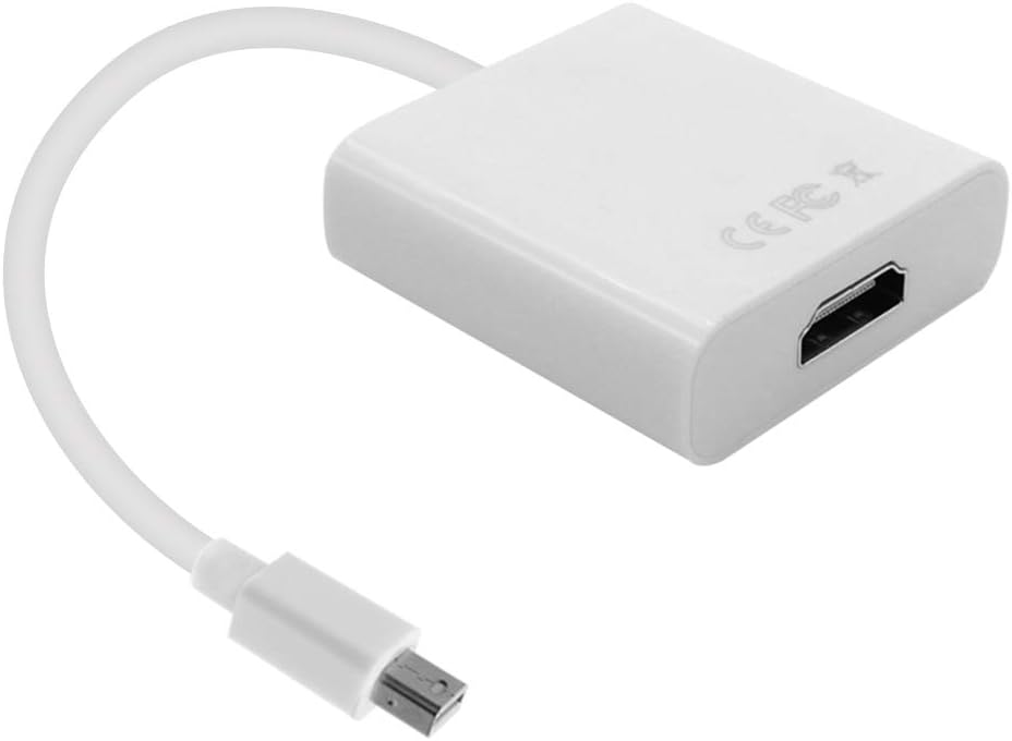 BERLS Mini DisplayPort to HDMI Adapter for MacBook Air/Pro, Microsoft Surface Pro/Dock, Monitor, Projector and More, White