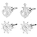 Gilind 2 Pairs Mens Cufflinks Nautical Anchor Ship Wheel Unique Wedding Business Shirt Cuff Links Mix Design Set Mens Jewelry Gift Box