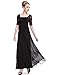 Ever-Pretty Half Sleeve Square Neckline Ruched Waist Evening Dress 08038