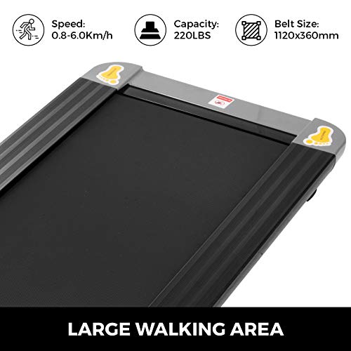 Popsport Treadmill Desk Indoor Under Desk Treadmil Folding Digital Portable Walking Treadmill Office Treadmill Cardio Workout Indoor Exercise (Silver)