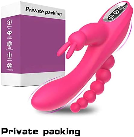 Triple Curve Rabbit Privacy comfortabler-12 Function Rechargeable Privacy and Blockage Privacy comfortabler Stimulator Privacy comfortabler for Women,Pink
