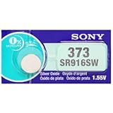 Sony 373 (SR916SW) 1.55V Silver Oxide 0%Hg Mercury Free Watch Battery (2 Batteries)
