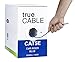 trueCABLE Cat5e Riser (CMR), 1000ft, Blue, 24AWG 4 Pair Solid Bare Copper, 350MHz, PoE++ (4PPoE), ETL Listed, Unshielded Twisted Pair (UTP), Bulk Ethernet Cable