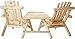 Lakeland Mills CFU329 Cedar Log Vista Tete Outdoor Chairs, Natural