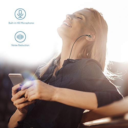 Wired Earbuds with Mic, Vogek in Ear Earbuds Earphone with in-Line Micphone Ergonomic Comfort-Fit Dynamic Crystal Clear Sound for iPhone,Samsung, Android Smartphones,Mp3 Players, Tablet and More 3.5mm