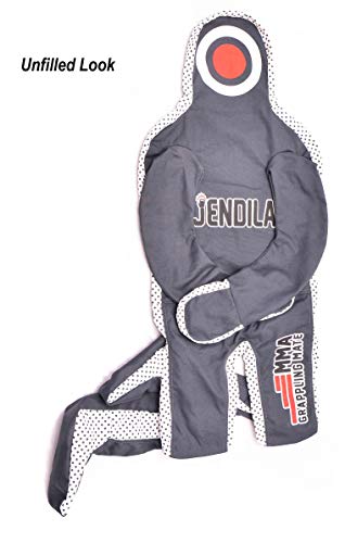 Grappling Dummy MMA Jiu Jitsu - Grappling Wrestling Dummy - Made from Durable Canvas Fabrics - MMA Dummy for Multiple Drills UNFILLED (Grey, 72'')
