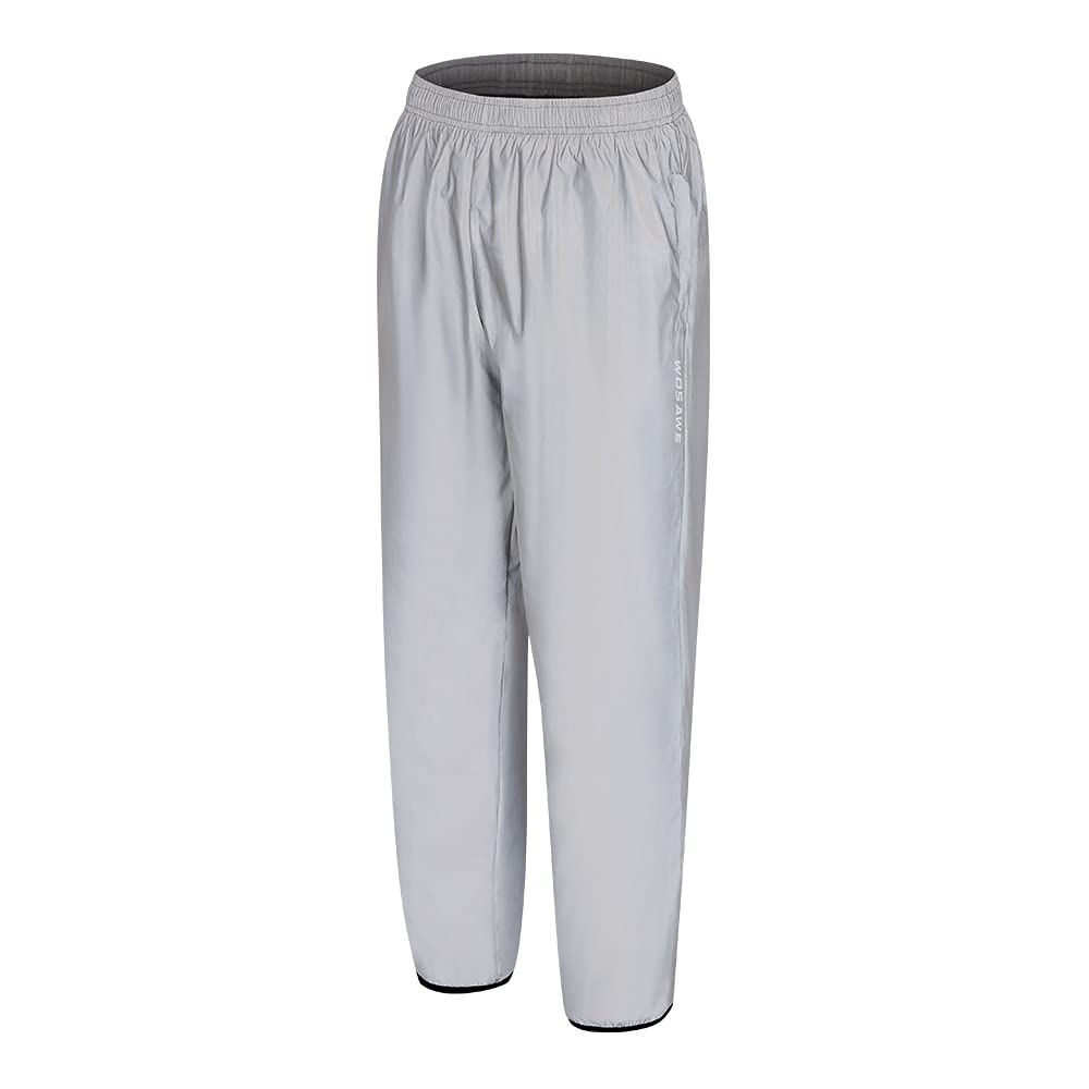 Men Reflective Workout Pants Outdoor Night Sports Active Pants for