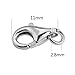 HooAMI 925 Stamped Sterling Silver Waterdrop Lobster Clasps with Jump Ring Jewelry Findings 11x6mm - 2pcs
