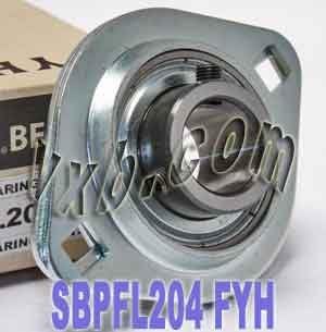 FYH Bearing SBPFL204 20mm Stamped steel oval two bolt Flanged Mounted