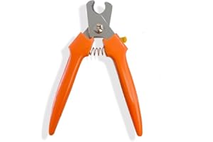 Large Dog Nail Clippers Orange Handled Precision Professional Grade Claw Care, Stainless Steel Blade