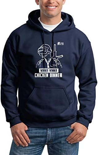 Fashion N Life Men's PUBG Winner Chicken Dinner Ninety Nine Cotton Hoodie