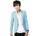 ROPALIA Korean Men Slim Fit Lapel Coat Casual One Button Blazer Suit Coat Tops