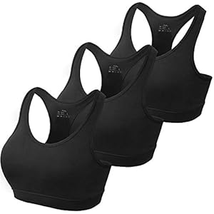 HBselect 3 Pack Comfort Sport Bras voor Vrouwen UK met afneembare BH-pads, draadloze naadloze plus size slaapbh’s voor…