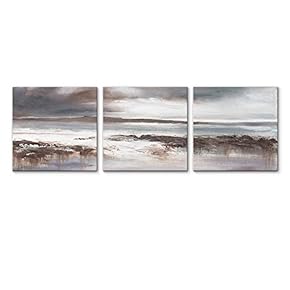 3 Panel Teal Blue Abstract Pictures Home Wall...